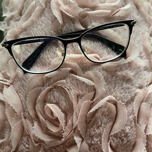 Rag & Bone RNB3018 003 Eyeglasses Frames Black Gold Square Full Rim 53-16-135